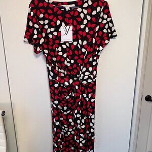 Diane Von Furstenberg DVF side tie Dress, Size 14